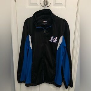 NASCAR Tony Stewart GIII Men’s Full Zip Athletic Jacket Size L Blue Black Racing